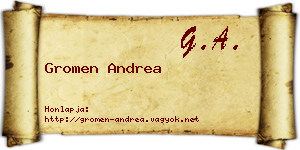 Gromen Andrea névjegykártya